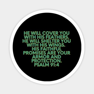 Bible Verse Psalm 91:4 Magnet